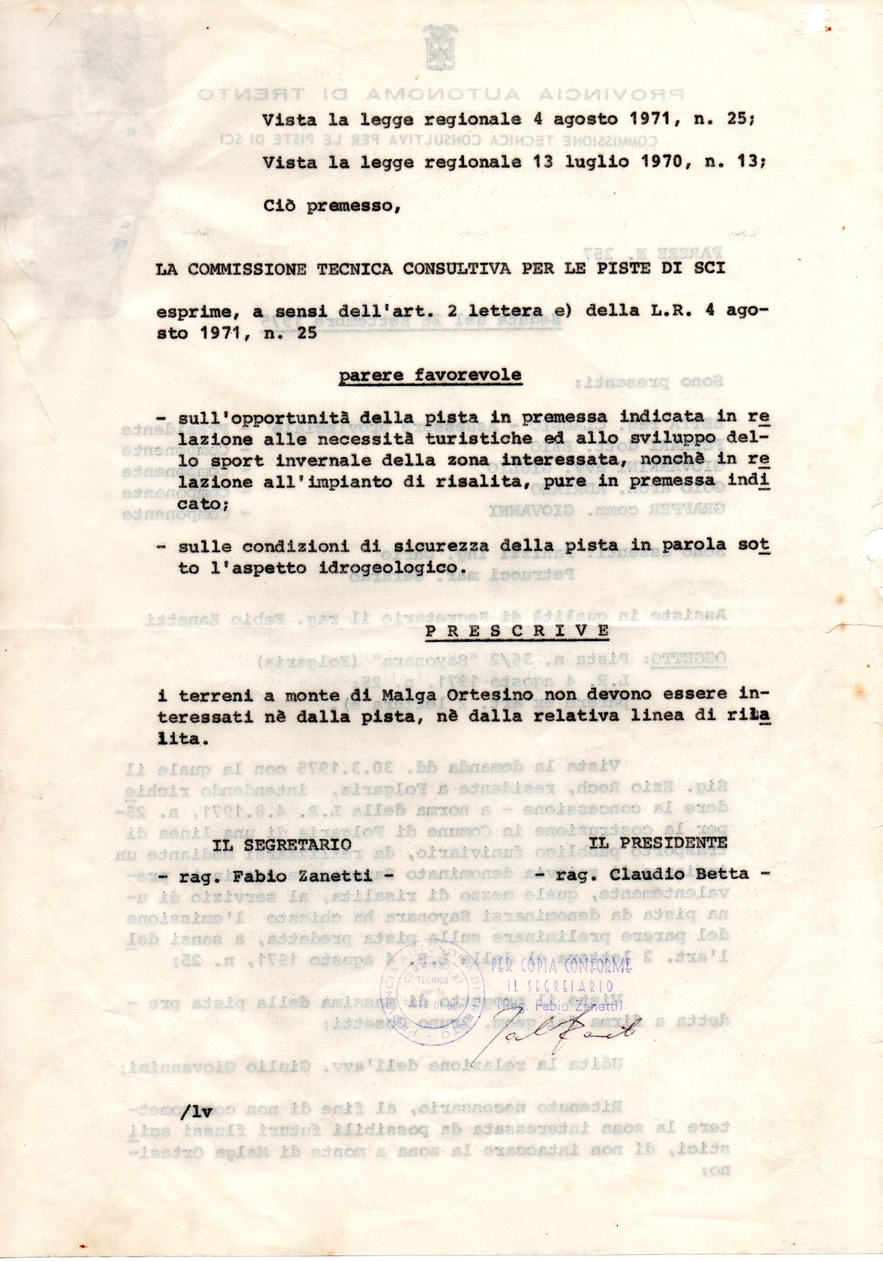 PAT meeting of 26/06/1975