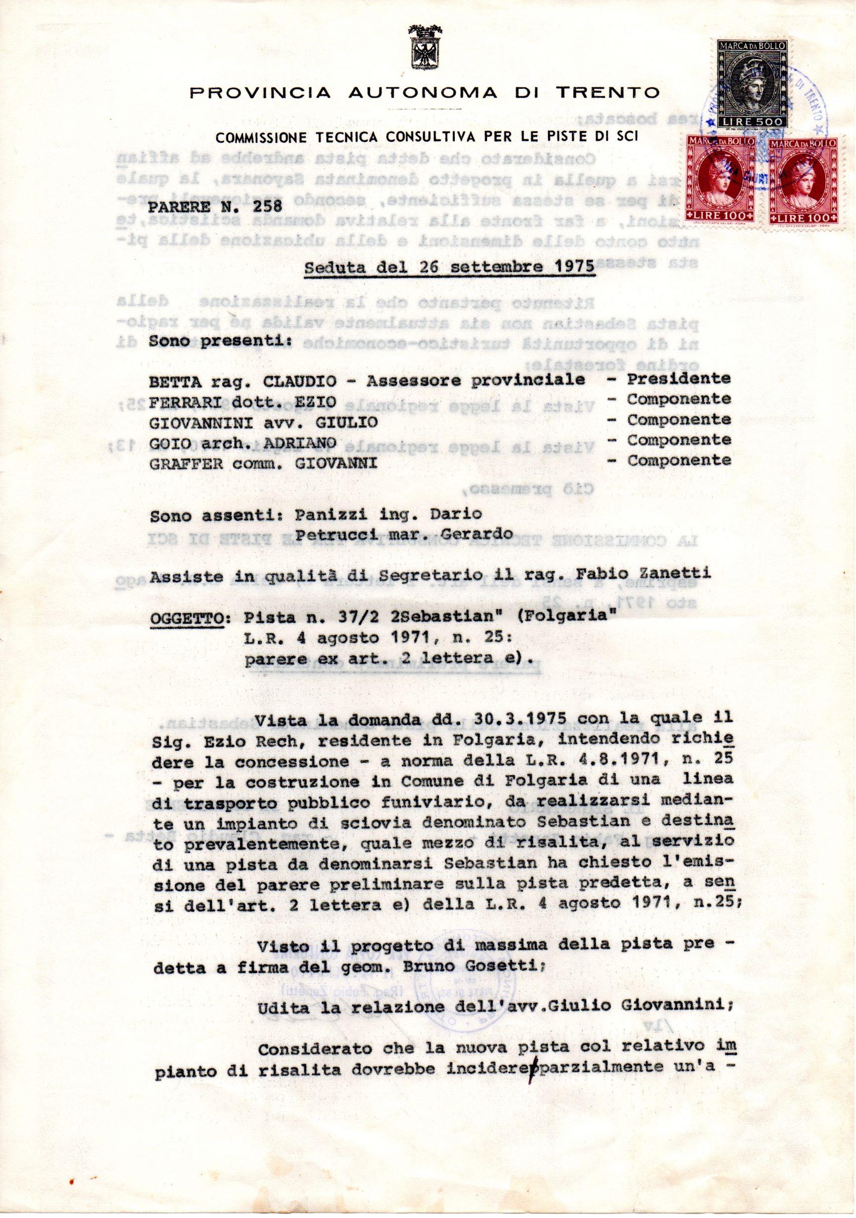 PAT Session of 26/06/1975