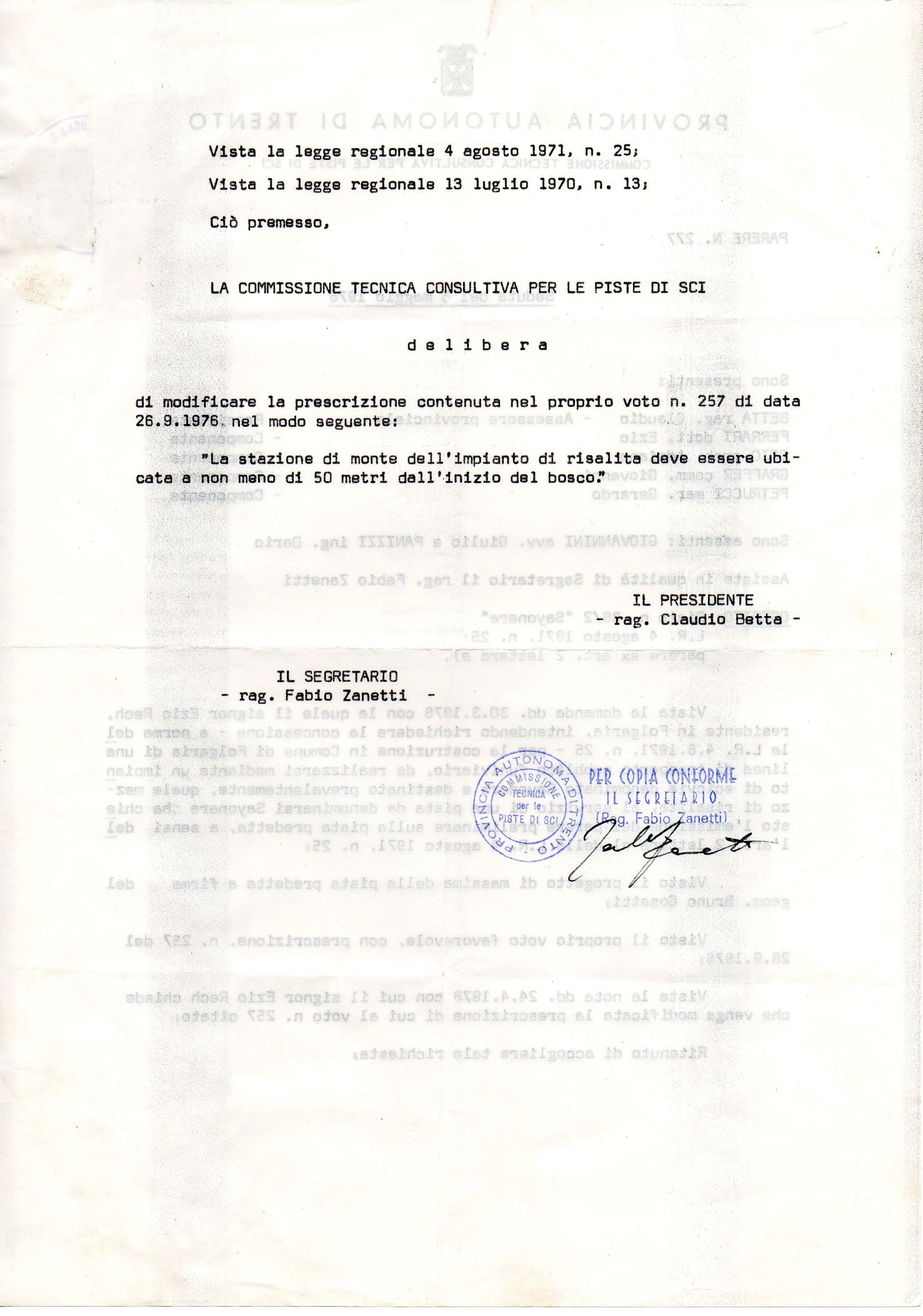 Favorable opinion 06/05/1976