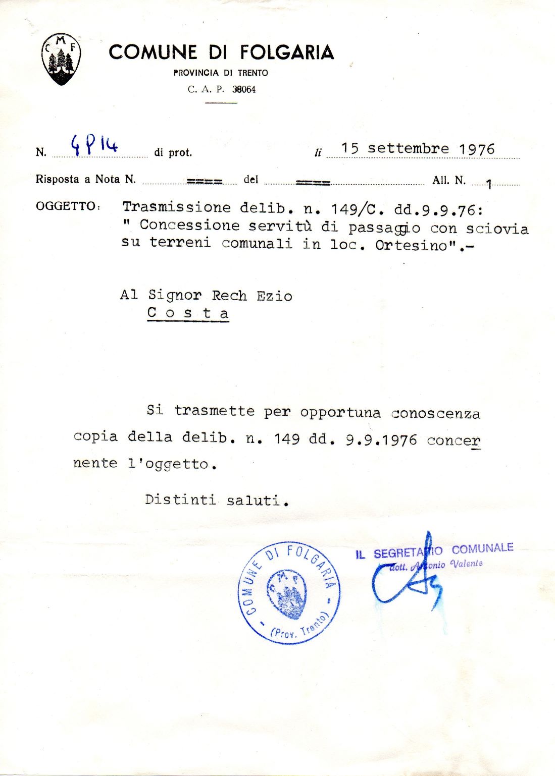 Favourable opinion 06/05/1976